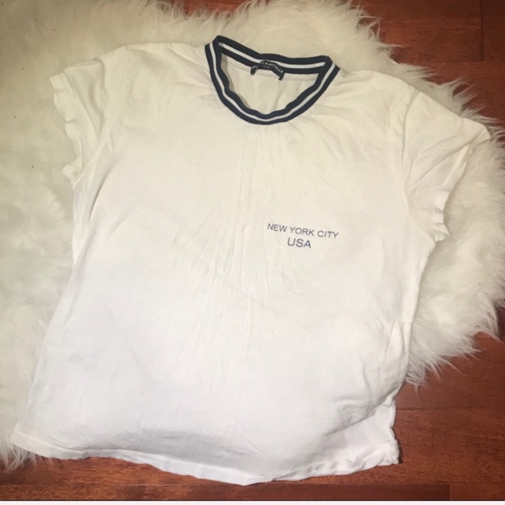 Brandy Melville WHITE COLLAR TOP